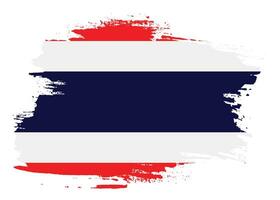 Grunge texture distressed Thailand flag vector