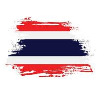 Paint grunge brush stroke Thailand flag vector