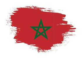 Morocco grunge texture abstract flag vector