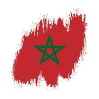 Abstract Morocco grunge texture flag vector