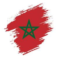 Splash Morocco grunge flag vector