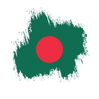 Hand paint professional abstract Bangladesh flag vector