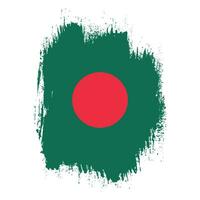 nuevo vector de bandera de bangladesh vintage de textura grunge descolorida