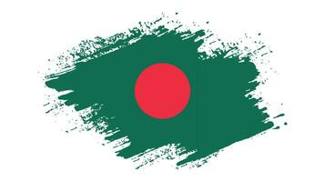 New faded grunge texture vintage Bangladesh flag vector