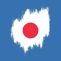 vector de bandera de japón vintage de textura grunge plana