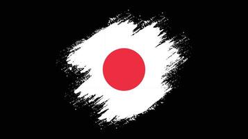 Ink brush stroke Japan flag vector