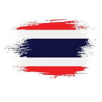 pincel trazo grunge textura tailandia bandera vector