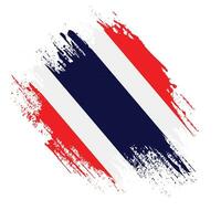 Paint brush stroke shape Thailand flag vector