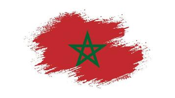 nuevo grunge textura marruecos bandera vector