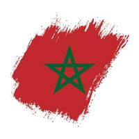 New Morocco grungy flag vector