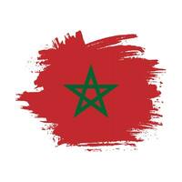 Abstract Morocco grunge flag vector