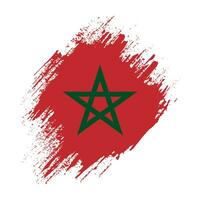 Professional Morocco grunge flag vector