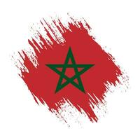 New creative grunge texture Morocco flag vector