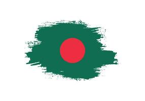 vector de bandera de bangladesh de trazo de pincel sucio