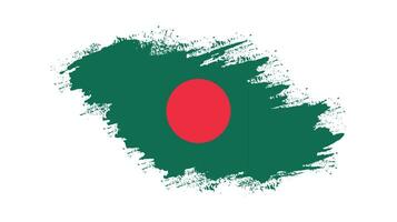 imagen de vector de bandera de bangladesh de trazo de pincel gratis