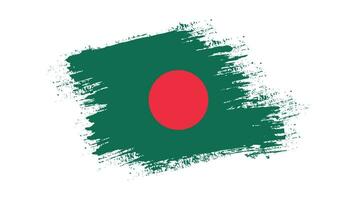 Modern brush stroke Bangladesh flag vector