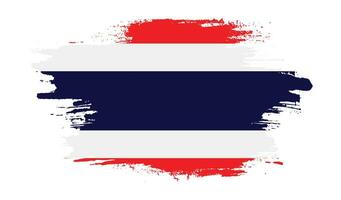 bandera angustiada del grunge de tailandia vector
