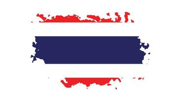 nuevo efecto de pincel vector de bandera grungy de tailandia