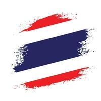 Thailand brush grunge flag vector