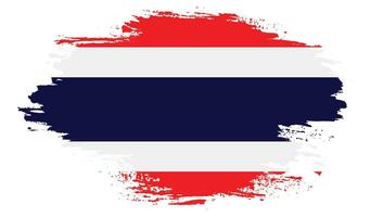 Modern brush stroke Thailand flag vector