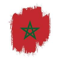 vector de bandera de marruecos angustiado de textura grunge