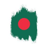 Colorful graphic grunge texture Bangladesh flag vector