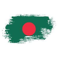 Faded Bangladesh grunge texture flag vector