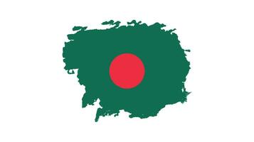 vector de bandera de bangladesh de pintura de mano profesional