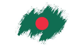 Paint brush stroke Bangladesh flag vector