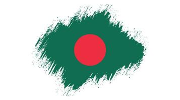 Modern brush stroke Bangladesh flag vector