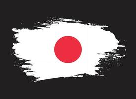 vector de bandera de japón de efecto de pincel colorido