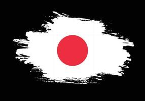 Vector brush stroke Japan flag