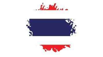 New faded grunge texture vintage Thailand flag vector