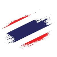 Abstract colorful Thailand grunge texture flag vector