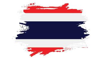 Hand paint Thailand grunge flag vector