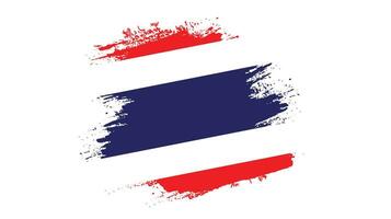 Colorful brush effect Thailand flag vector