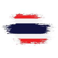 vector creativo de la bandera de la textura del grunge de Tailandia