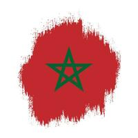 Graphic Morocco grunge texture flag vector