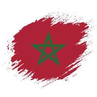 Colorful Morocco grunge flag vector