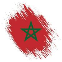 New vintage Morocco grunge flag vector