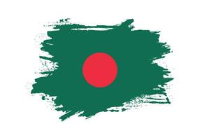 Vector brush stroke Bangladesh flag
