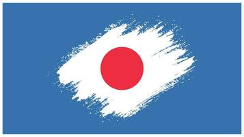 Japan grunge style flag vector