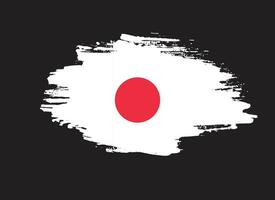 Hand drawing brush stroke Japan flag vector