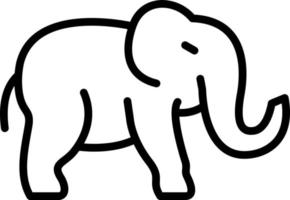 diseño de icono de vector de elefante