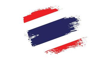 Abstract grunge texture Thailand flag design vector