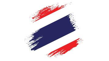 Colorful hand paint Thailand grungy flag vector