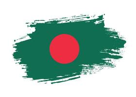 vector de bandera de bangladesh de trazo de pincel sucio