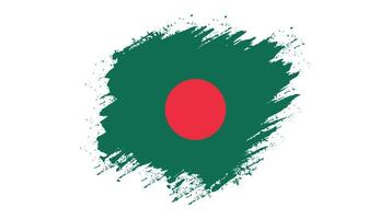 Stripe brush stroke Bangladesh flag vector