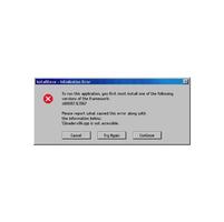 Error message window, application installation vector