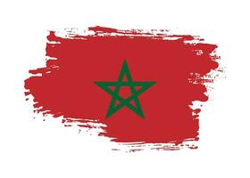 Vector brush stroke Morocco flag